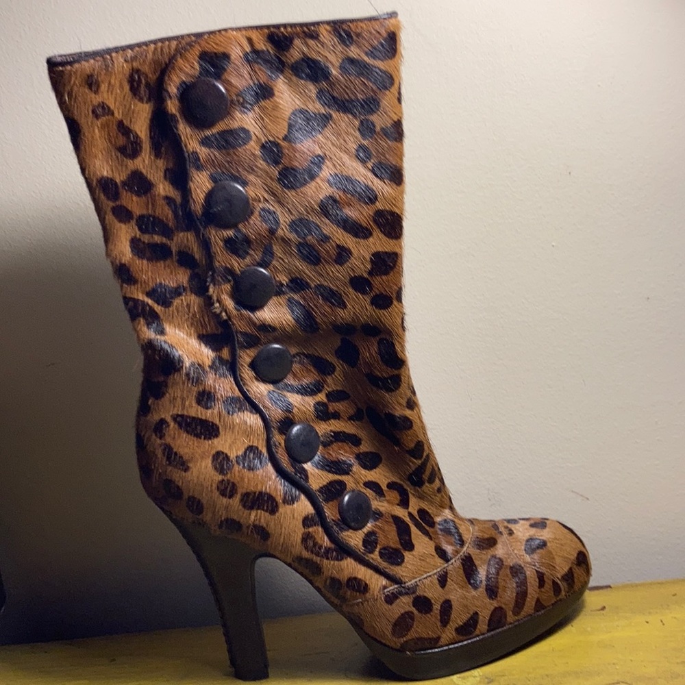 Sam Edelman Leather Mohair Boots